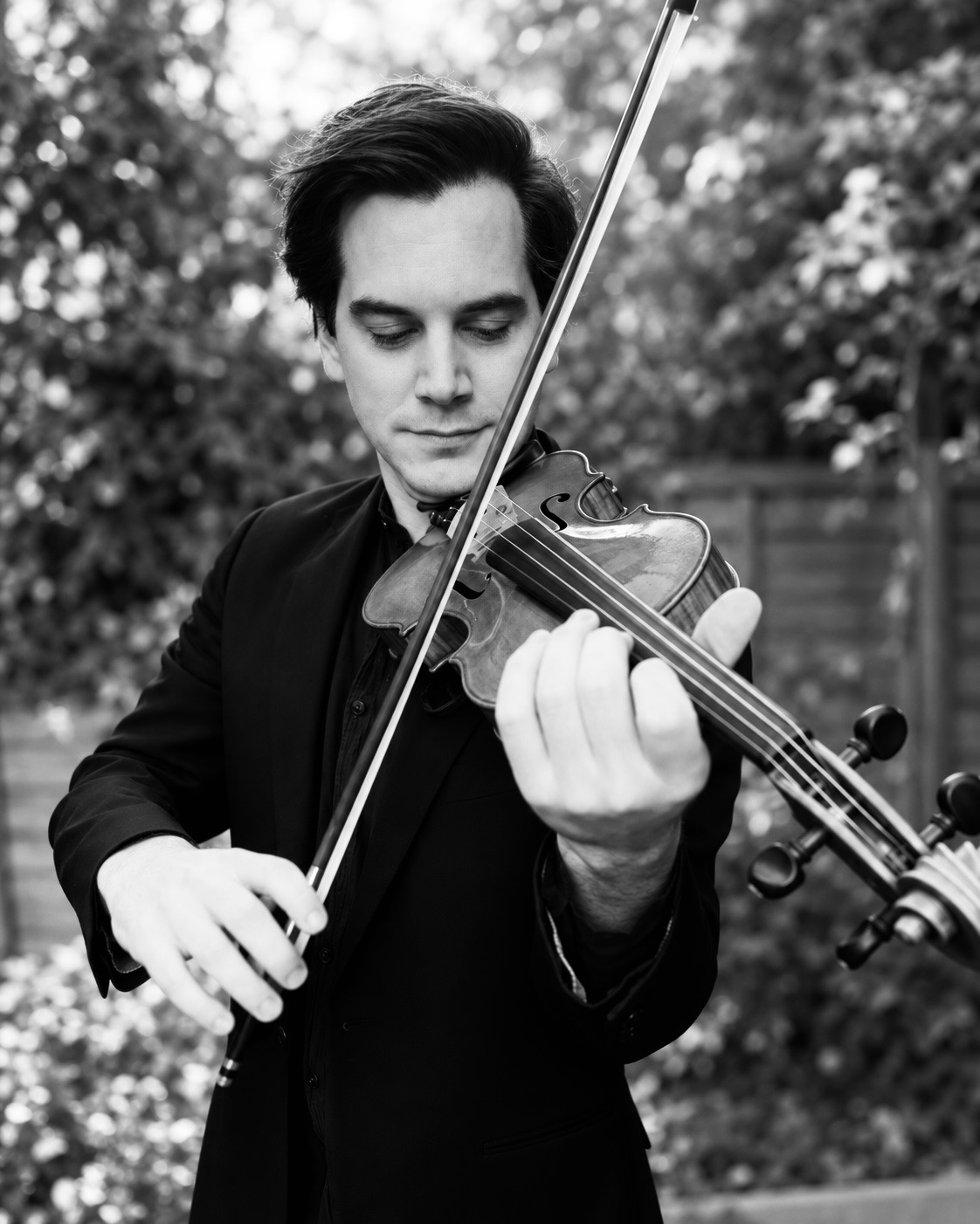 Henry Chandler playing the violin